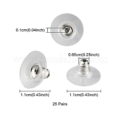Brass Ear Nuts&nbsp;KK-YW0001-63S
