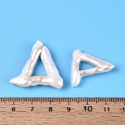 天然バロックケシパールビーズ  有核真珠  三角形  貝殻色  17~37x16~32x4.5~8mm  穴：0.6mm&nbsp;PEAR-S022-07B