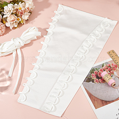 ポリエステルサテンコード  女性のウェディングドレスのジッパーの交換用  ホワイト  460x350x3mm&nbsp;DIY-WH0320-81