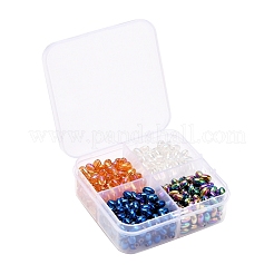 8 Strand 4 Colors Electroplate Glass Beads Strands&nbsp;EGLA-YW0001-37