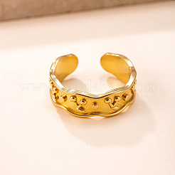 304 Stainless Steel Cuff Open Rings&nbsp;WGBD903-01