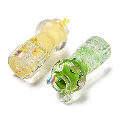 Transparent & Luminous Acrylic with Polymer Clay Pendants&nbsp;TACR-G046-01
