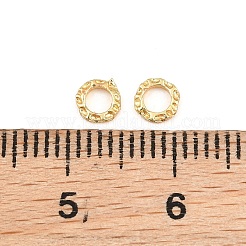 真鍮ビーズ  ハンマーリング  ラックめっき  長持ちメッキ  鉛フリー＆カドミウムフリー  ゴールドカラー  4x1mm  穴：2.5mm&nbsp;KK-CBA5CB0-39G