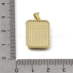 Brass Micro Pave Cubic Zirconia Pendants&nbsp;KK-C262-08G-01