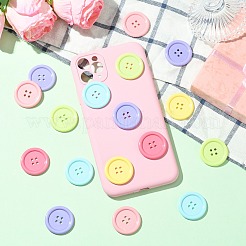 60Pcs 6 Colors Acrylic Buttons&nbsp;BUTT-CJ0001-03