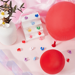 プラスチックバルーンクリップホルダー  結婚式のイベントの装飾のための誕生日パーティー用品  ミックスカラー  11x7x13mm  約100個/セット  2セット&nbsp;AJEW-SC0003-62