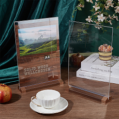 A4 T Shaped Acrylic Name Card Holder&nbsp;ODIS-WH0078-52