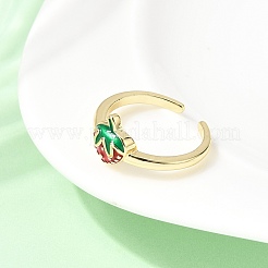 Brass Cuff Open Rings for Women&nbsp;RJEW-C164-05B-G