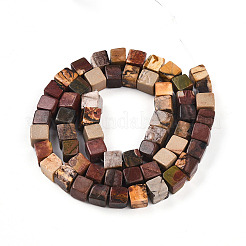 Natural Polychrome Jasper/Picasso Stone/Picasso Jasper Beads Strands&nbsp;G-T140-45A