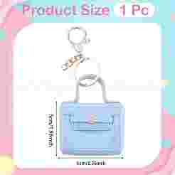 1Pc PU Leather Bag Keychains&nbsp;KEYC-CL0001-40B