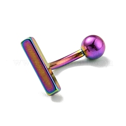 304 Stainless Steel T-Shaped Curved Barbell&nbsp;AJEW-G041-04M