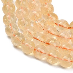 Natural Citrine Beads Strands&nbsp;GG-CBACB71-03-10mm