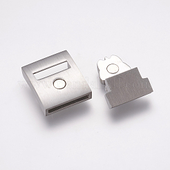Tarnish Resistant 304 Stainless Steel Magnetic Clasps Rhinestone Settings&nbsp;STAS-E144-170P
