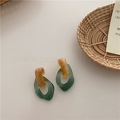 Oval Resin Dangle Stud Earrings&nbsp;FS-WGCF92D-02