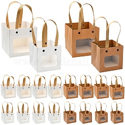10Pcs 2 Styles Kraft Paper Bags&nbsp;ABAG-YW0001-22A