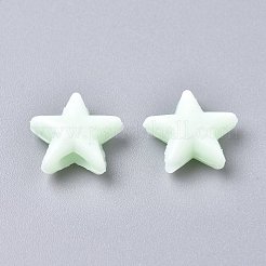 スター型マスク用紐留めアジャスターPVCプラスチックコードロック  アンチスリップコードバックル  ロープアジャスター  甘露  10.5x10.5x4mm  穴：2.5x4mm&nbsp;KY-D013-01I