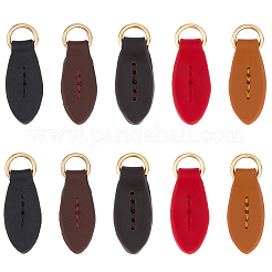 10Pcs 5 Colors Cattlehide Zipper Heads&nbsp;PURS-CL0001-19A