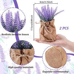 2Pcs Plastic Lavender Micro Landscape Scene Ornaments&nbsp;AJEW-GA0008-95