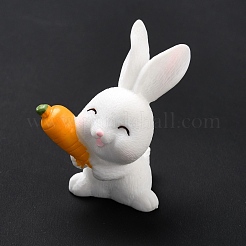 オペーク樹脂カボション  ニンジンとウサギ  オレンジ  40x30x25mm&nbsp;RESI-K017-12