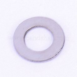 ステンレス製平ワッシャー  リング  ステンレス鋼色  10x0.9mm  内径：5mm&nbsp;AJEW-WH0018-80P-07