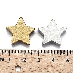 スプレー塗装天然木ビーズ  スター  ミックスカラー  18~18.5x20x6mm  穴：2mm  約710個/500g&nbsp;WOOD-Q030-70-M