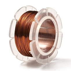 ラウンド銅クラフトワイヤー  ジュエリー作りのための  長持ちメッキ  サドルブラウン  26ゲージ  0.4mm  約65.61フィート（20m）/ロール&nbsp;CWIR-C001-01A-07