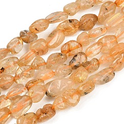 Natural Gold Rutilated Quartz Beads Strands&nbsp;G-C272-01