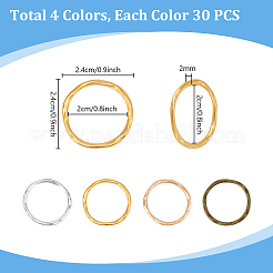 120Pcs 4 Colors Alloy Linking Rings&nbsp;FIND-PH0027-48