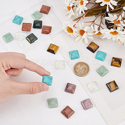 24Pcs 6 Styles Natural & Synthetic Mixed Gemstone Cabochons&nbsp;G-AR0005-68