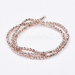 Non-magnetic Synthetic Hematite Bead Strands&nbsp;G-P262-27-3mm-RRG