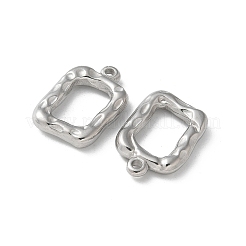 304ステンレスペンダント  長方形チャーム  ステンレス鋼色  20x13.5x3mm  穴：1.8mm&nbsp;STAS-I330-025P