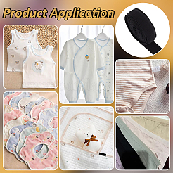 13mのコットンリボン  洋服の縫製に  ブラック  1-1/8~1-1/4インチ（30~32mm）&nbsp;DIY-BC0013-93B