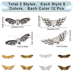 120Pcs 10 Styles Tibetan Style Alloy Beads&nbsp;FIND-SC0009-29