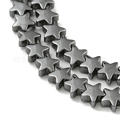 非磁性合成ヘマタイトビーズ連売り  スター  4x4.5x2.5mm  穴：0.5mm  約117個/連  15.75''（40センチメートル）&nbsp;G-I365-18