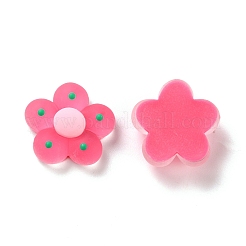 半透明の樹脂カボション  模造ゼリー  花  ショッキングピンク  17.5x18x7.5mm&nbsp;CRES-A049-06C