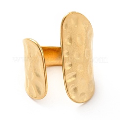 Ion Plating(IP) 304 Stainless Steel Wide Flat Open Cuff Ring for Women&nbsp;X-RJEW-F131-16G