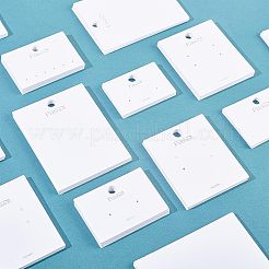 150種類のスタイルの紙製ディスプレイカード5枚  イヤリング＆ネックレス用  長方形  ホワイト  30個/スタイル&nbsp;CDIS-CA0001-09
