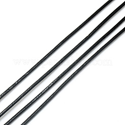 ラウンド牛革レザーコード  ブレスレットネックレス用レザーロープストリング  ブラック  6mm  約100ヤード/バンドル&nbsp;WL-Q007-6mm-2