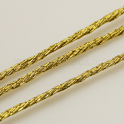 メタリック糸  刺しゅう糸  9プライ  ゴールド  0.8mm  約328.08ヤード（300m）/ロール&nbsp;MCOR-G001-0.8mm-01-1