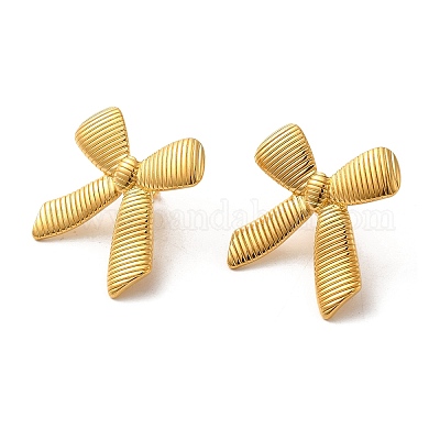 304 Stainless Steel Stud Earring&nbsp;EJEW-C075-04A-G-1