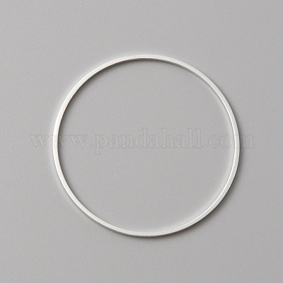 真鍮製フレームコネクター  丸いリング  銀  30x0.5mm  内径：28.5mm&nbsp;KK-WH0047-59F-S-1