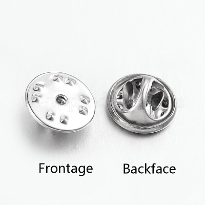 変色防止 304 ステンレス バッジ ラペルピン バック バタフライ