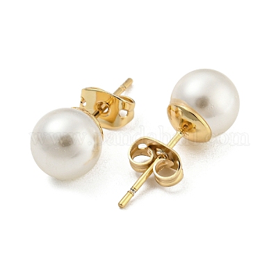 Real 18K Gold Plated Brass Ear Studs&nbsp;EJEW-P2261-46G-03-1