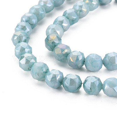 Electroplate Glass Beads Strands&nbsp;EGLA-T008-025F-1