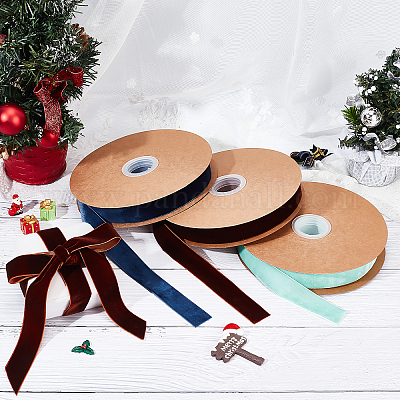 Flocking Ribbon&nbsp;SRIB-WH0009-04B-02-1