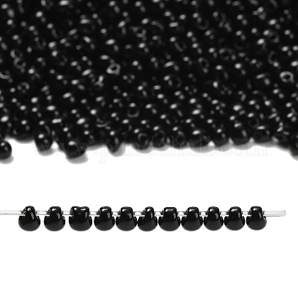 ミユキ 3.4mmドロップビーズ 日本製シードビーズ 不透明色 （dp401) 黒