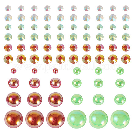Half Round ABS Plastic Cabochons&nbsp;FIND-TAC0038-08A-1