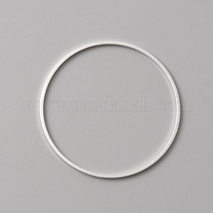 真鍮製フレームコネクター  丸いリング  銀  30x0.5mm  内径：28.5mm&nbsp;KK-WH0047-59F-S-1