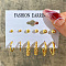 Alloy & Plastic Pearl Earring Sets, Golden, 7~35mm, 6pairs/set