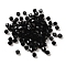 Transparent Glass Beads, Faceted, Bicone, Black, 3.5x3.5x3mm, Hole: 0.8mm, 720pcs/bag.